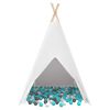 vidaXL Teepee stan Bílá 120 x 120 x 150 cm Tkanina & Plast