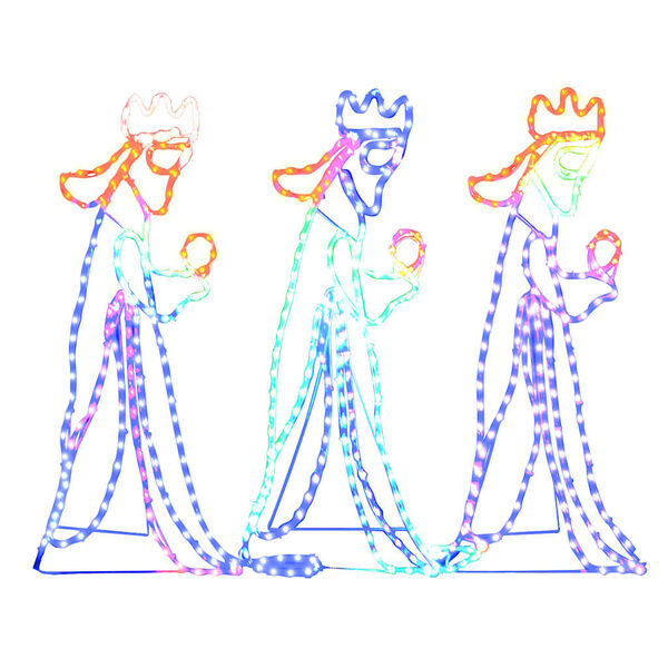 vidaXL V&aacute;nočn&iacute; siluety tř&iacute; kr&aacute;lů s 504 LED 99,5 x 45,5 cm