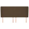 vidaXL Čelo postele typu u&scaron;&aacute;k tmavě hněd&eacute; 163x23x118/128 cm textil