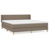 vidaXL Box spring postel s matrac&iacute; taupe 160x200 cm textil