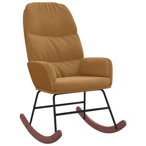 vidaXL Houpac&iacute; křeslo hněd&eacute; samet