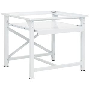 vidaXL Podstavec pod pračku s v&yacute;suvnou polic&iacute; b&iacute;l&yacute;