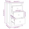 vidaXL Nočn&iacute; stolek b&iacute;l&yacute; 40 x 35 x 61,5 cm masivn&iacute; borov&eacute; dřevo
