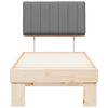 vidaXL R&aacute;m postele s čalouněn&yacute;m čelem s čelo Světle &scaron;ed&aacute; 80 x 200 cm
