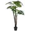 vidaXL Uměl&aacute; rostlina monstera s květin&aacute;čem 130 cm zelen&aacute;