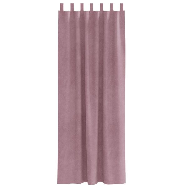 vidaXL Zatemňovací závěsy 2 pcs Tmavě růžová 140 x 225 cm samet