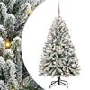 vidaXL Uměl&yacute; v&aacute;nočn&iacute; stromeček 120 cm 150 LED Tepl&aacute; b&iacute;l&aacute; PVC a ocel
