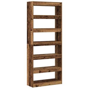 vidaXL Knihovna 6 &uacute;rovn&iacute; 80 x 30 x 198 cm Kompozitn&iacute; dřevo Star&eacute; dřevo