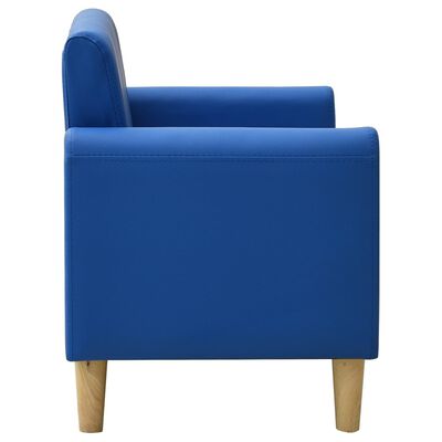 vidaXL 2místná dětská sedačka modrá umělá kůže