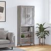 vidaXL Skř&iacute;ň highboard &scaron;ed&aacute; sonoma 69,5 x 34 x 180 cm kompozitn&iacute; dřevo