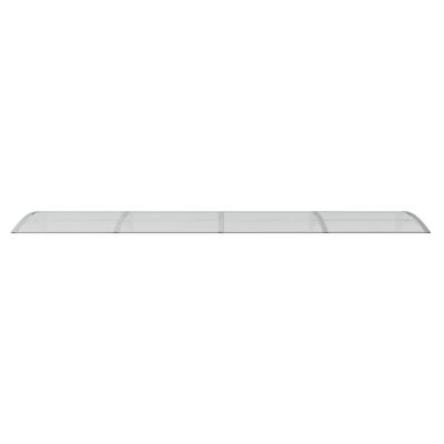 vidaXL Vchodová stříška šedá a průhledná 400 x 75 cm polykarbonát
