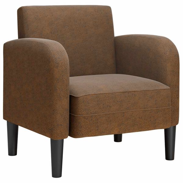 vidaXL Rozkl&aacute;dac&iacute; křeslo s područkami hněd&eacute; 54 cm uměl&aacute; kůže