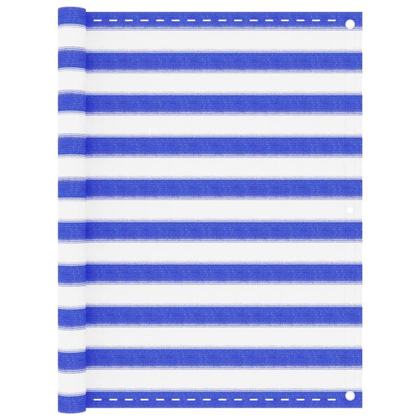 vidaXL Balkonová zástěna modrobílá 120 x 400 cm HDPE