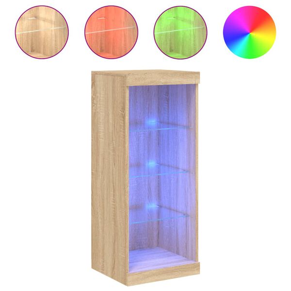 vidaXL Př&iacute;born&iacute;k s LED osvětlen&iacute;m dub sonoma 41 x 37 x 100 cm