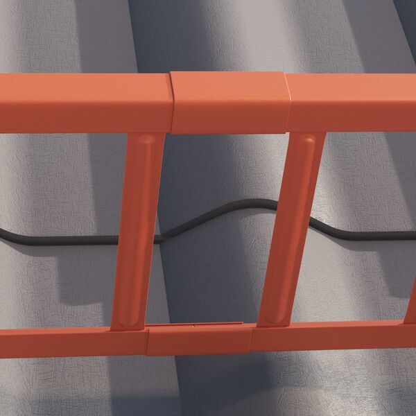 vidaXL Stře&scaron;n&iacute; z&aacute;chytn&iacute;k sněhu Červen&aacute; 100 x 2,5 x 20 cm Ocel