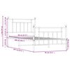 vidaXL Kovov&yacute; r&aacute;m postele s hlavov&yacute;m a nožn&iacute;m čelem b&iacute;l&yacute; 80 x 200 cm