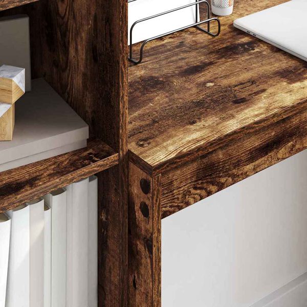 vidaXL Stůl se z&aacute;suvkou 2 pcs Kouřov&yacute; dub