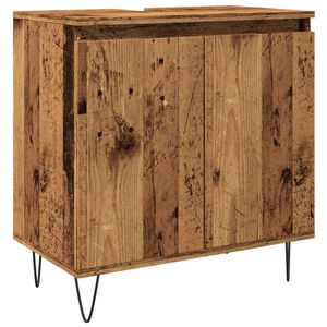 vidaXL Koupelnov&aacute; skř&iacute;ňka old wood 58 x 33 x 60 cm kompozitn&iacute; dřevo