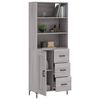 vidaXL Skř&iacute;ň highboard &scaron;ed&aacute; sonoma 69,5 x 34 x 180 cm kompozitn&iacute; dřevo