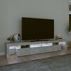 vidaXL TV skříňka s LED osvětlením betonově šedá 230x36,5x40 cm