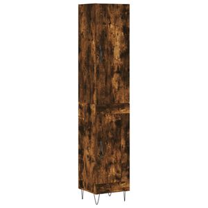 vidaXL Skř&iacute;ň highboard kouřov&yacute; dub 34,5 x 34 x 180 cm kompozitn&iacute; dřevo