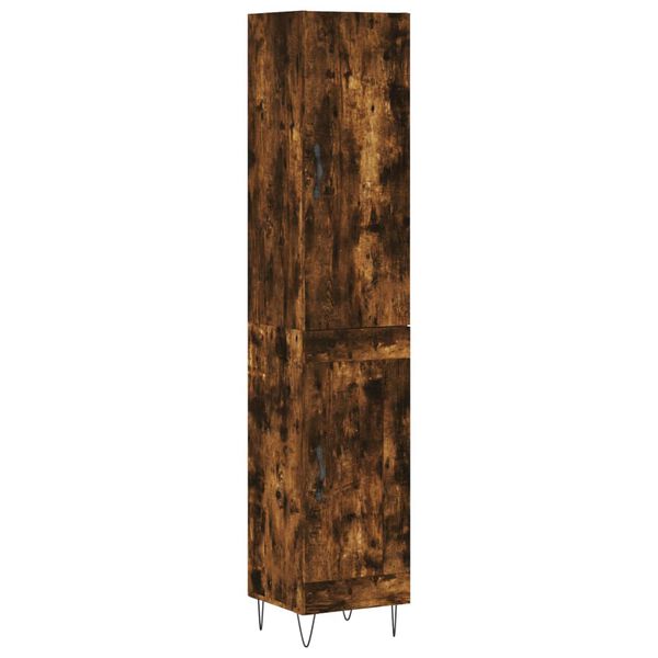 vidaXL Skř&iacute;ň highboard kouřov&yacute; dub 34,5 x 34 x 180 cm kompozitn&iacute; dřevo