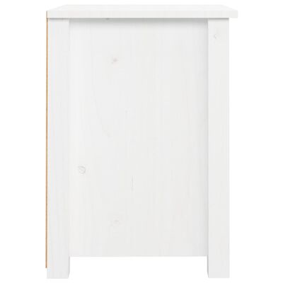 vidaXL Noční stolek bílý 40 x 35 x 49 cm masivní borové dřevo