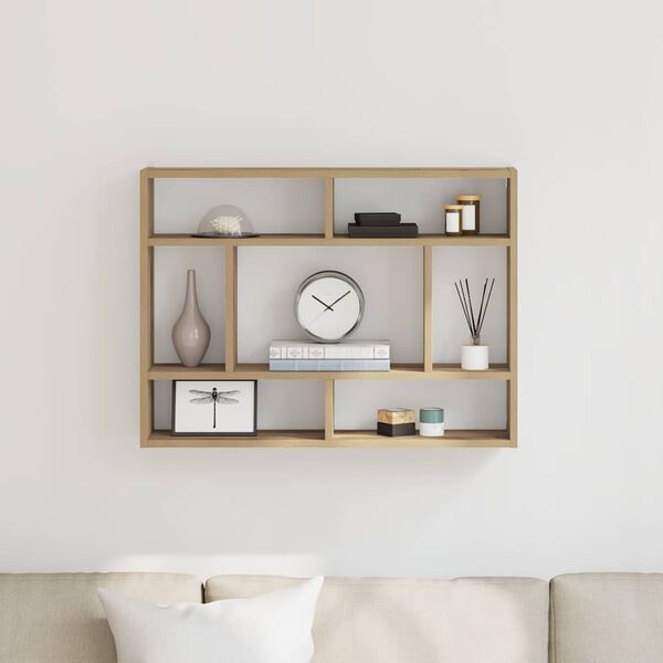 vidaXL N&aacute;stěnn&aacute; police dub artisan 75 x 16 x 55 cm kompozitn&iacute; dřevo