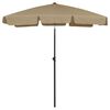 vidaXL Pl&aacute;žov&yacute; slunečn&iacute;k taupe 180 x 120 cm