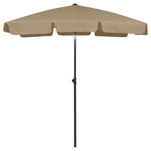 vidaXL Pl&aacute;žov&yacute; slunečn&iacute;k taupe 180 x 120 cm