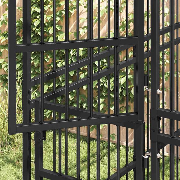 vidaXL Venkovn&iacute; ps&iacute; kotec ocel 12,9 m&sup2;