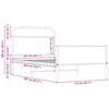 vidaXL Rám postele bez matrace 107x203 cm dub sonoma kompozitní dřevo