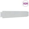 vidaXL Zahradn&iacute; obrubn&iacute;ky 20 ks 100 x 20 cm Pozinkovan&aacute; ocel Stř&iacute;brn&aacute;