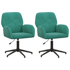 vidaXL Ot&aacute;čec&iacute; židle k psac&iacute;mu stolu 2 ks 54 x 55 x 90 cm Tyrkysov&aacute;