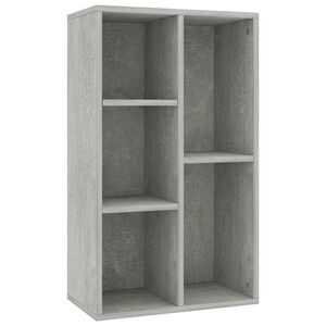 vidaXL Knihovna/př&iacute;born&iacute;k betonově &scaron;ed&aacute; 50x25x80 cm kompozitn&iacute; dřevo