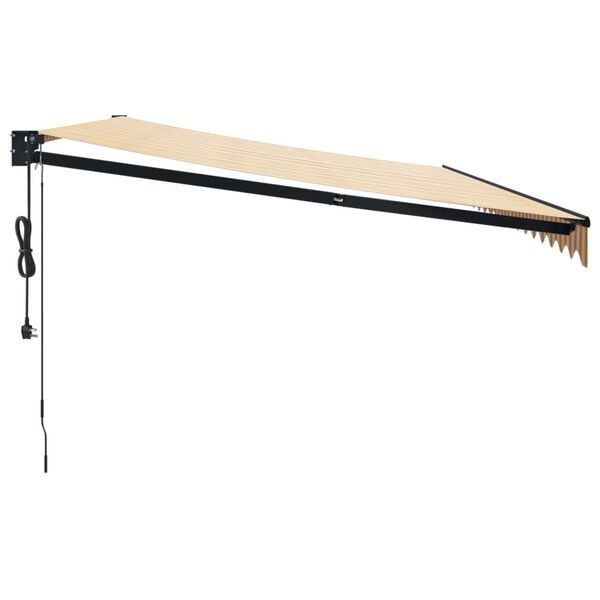 vidaXL Automatick&aacute; zatahovac&iacute; mark&yacute;za žlut&aacute; a b&iacute;l&aacute; 5 x 3 m