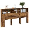 vidaXL Čelo postele s &uacute;ložn&yacute;m prostorem old wood 200 x 19 x 103,5 cm
