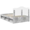 vidaXL R&aacute;m postele Betonově &scaron;ed&aacute; 135 x 190 cm Masivn&iacute; borov&eacute; dřevo