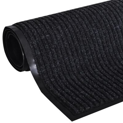 Černá PVC rohožka 90 x 150 cm