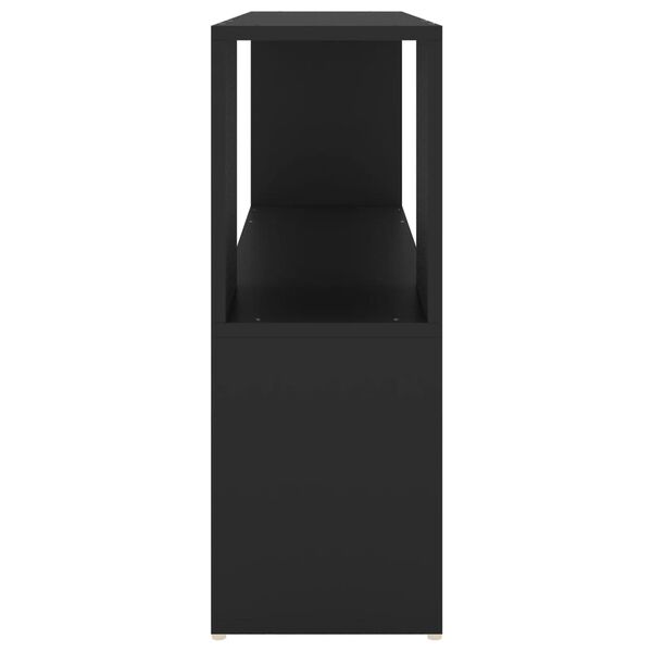 vidaXL Knihovna černá 100 x 24 x 63 cm kompozitní dřevo