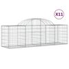 vidaXL Klenut&eacute; gabionov&eacute; ko&scaron;e 11 ks 200x50x60/80 cm pozinkovan&eacute; železo