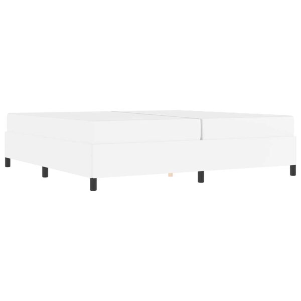 vidaXL R&aacute;m postele s matrac&iacute; B&iacute;l&aacute; 200 x 200 cm textil