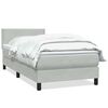 vidaXL Box spring postel s matrac&iacute; světle &scaron;ed&aacute; 100x210 cm samet