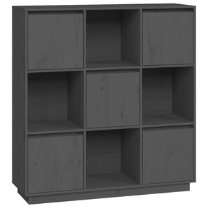 vidaXL Komoda šedá 110,5 x 35 x 117 cm masivní borové dřevo