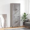 vidaXL Skříň highboard šedá sonoma 69,5 x 34 x 180 cm kompozitní dřevo