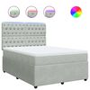vidaXL Box spring postel s matrac&iacute; světle &scaron;ed&aacute; 140x200 cm samet