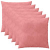 vidaXL Povlak na pol&scaron;t&aacute;ř 6 pcs HEERLEN Růžov&aacute; 60 x 60 cm Samet