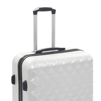 vidaXL Sada skořepinových kufrů na kolečkách 3 ks jasně stříbrná ABS
