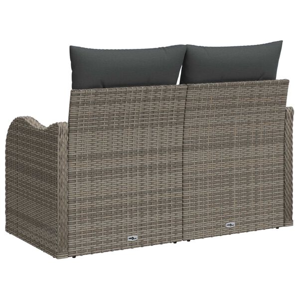 vidaXL Zahradní sofa Šedá 121 x 62 x 69 cm polyratan