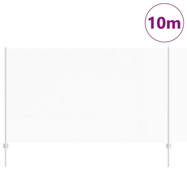 vidaXL Plot s sloupkem Stř&iacute;brn&aacute; 1,4 x 10 m Ocel